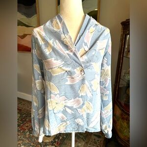 Savant 80s Polyester Floral Blouse